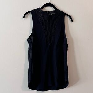 HOLIDAY SALE 50% OFF! // A.L.C. Black Sleeveless Blouse with Mesh Detail